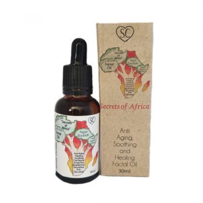 Secrets of Africa Facial Oil and box - Natural Skincare - Shasta Cerana