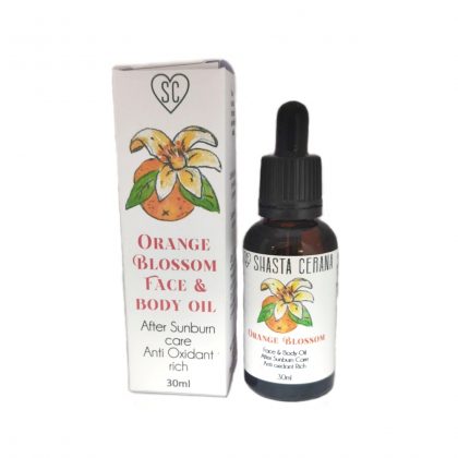 Orange Blossom Face and Body Oil and box - Natural Skincare South Africa - Shasta Cerana